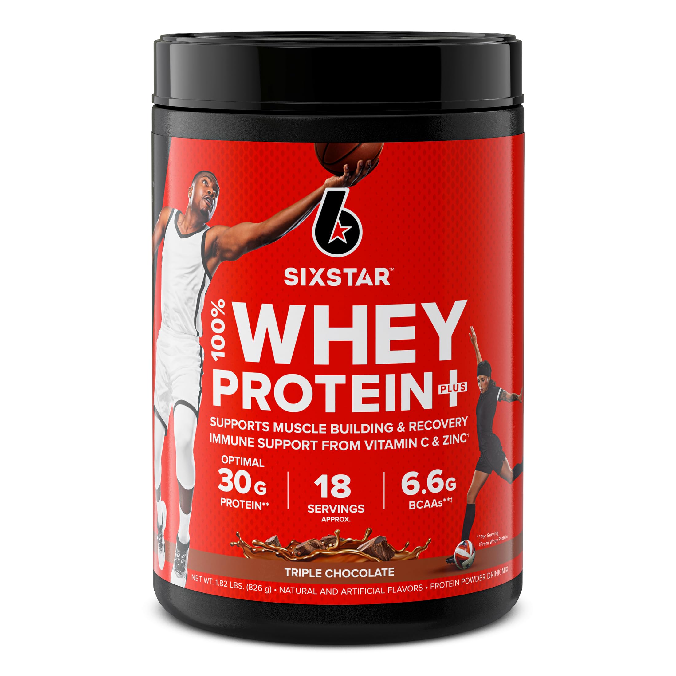 Whey Protein Powder | Six Star Whey Protein Plus | Whey Protein Isolate & Peptides- 1.8 lbs, $14.07 or less