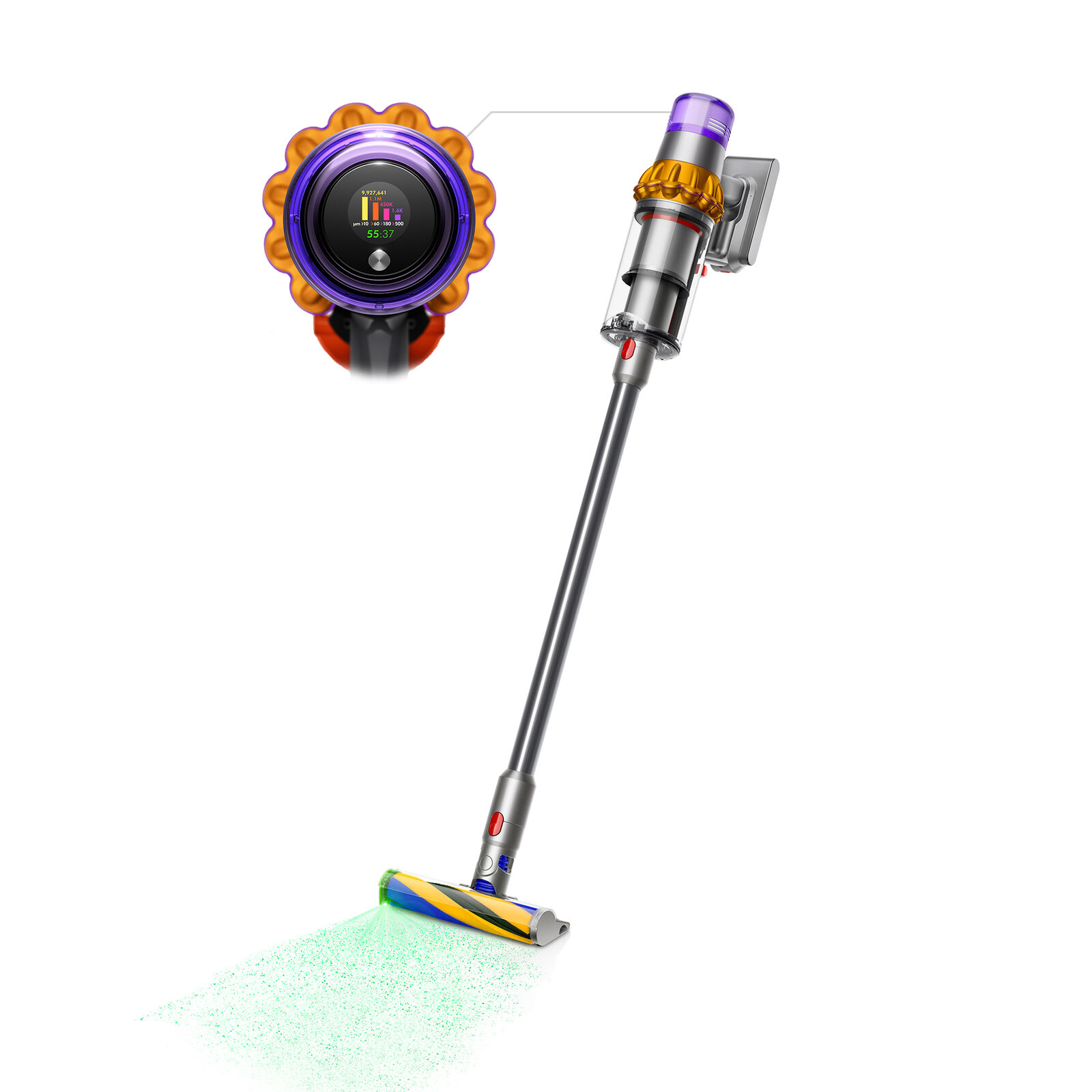 $430 - Dyson V15 Detect Cordless Vacuum | Yellow/Nickel | Refurbished - $430