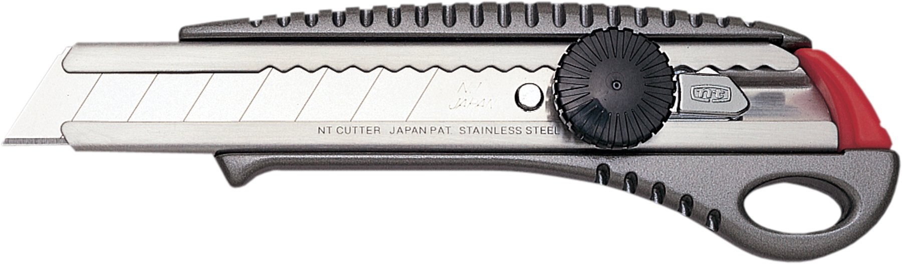 Made In Japan—NT Cutter Heavy-Duty Aluminum Die-Cast Anti-Slip Contoured Grip Screw-Lock Utility Knife (L-550GP) - $6.84