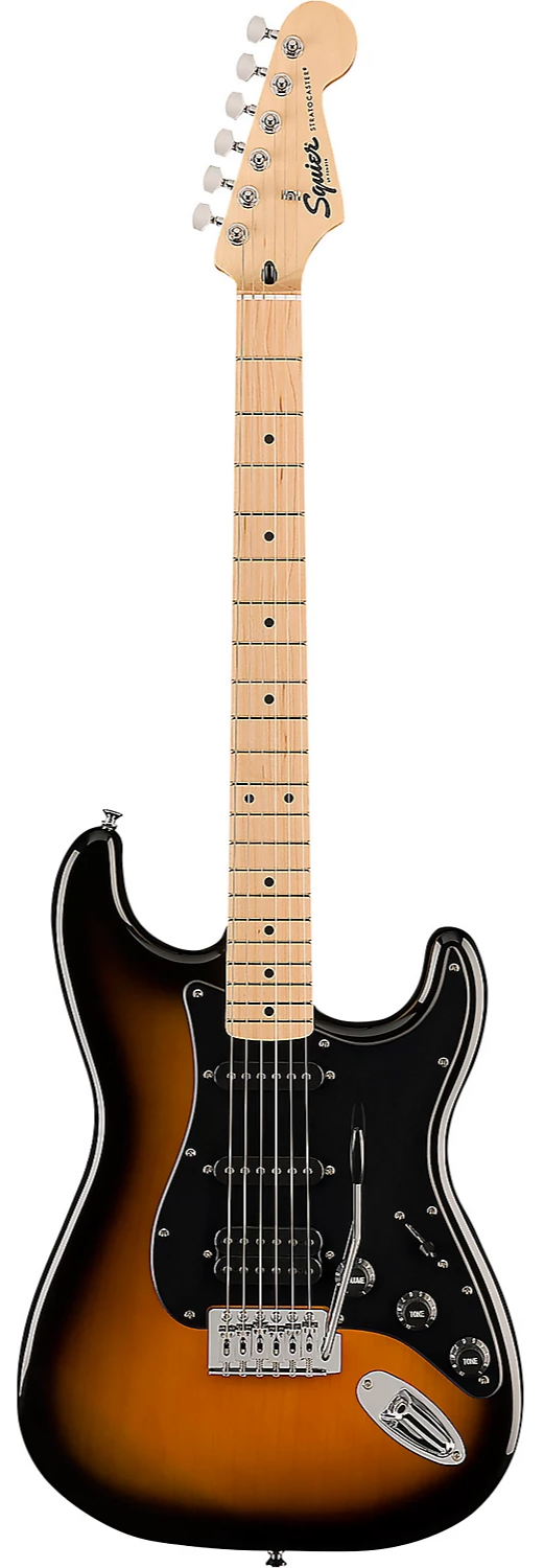 Squier Sonic Stratocaster HSS Limited-Edition Electric Guitar 2-Color Sunburst | Guitar Center $160