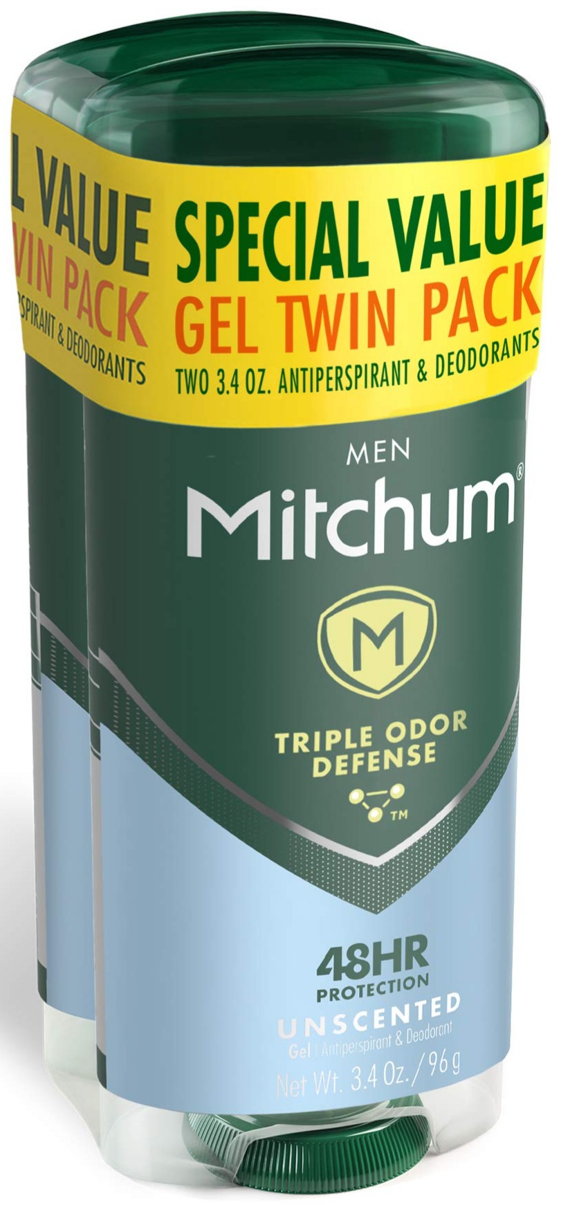 2-Pack 3.4-Oz Mitchum Advanced Gel Anti-Perspirant & Deodorant (Unscented) $4.40 w/ S&S ~ Amazon.
