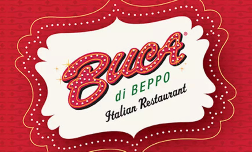Buca di Beppo egift cards, $25 for $17.98, $50 for $35.99, $100 for $71.98, Groupon