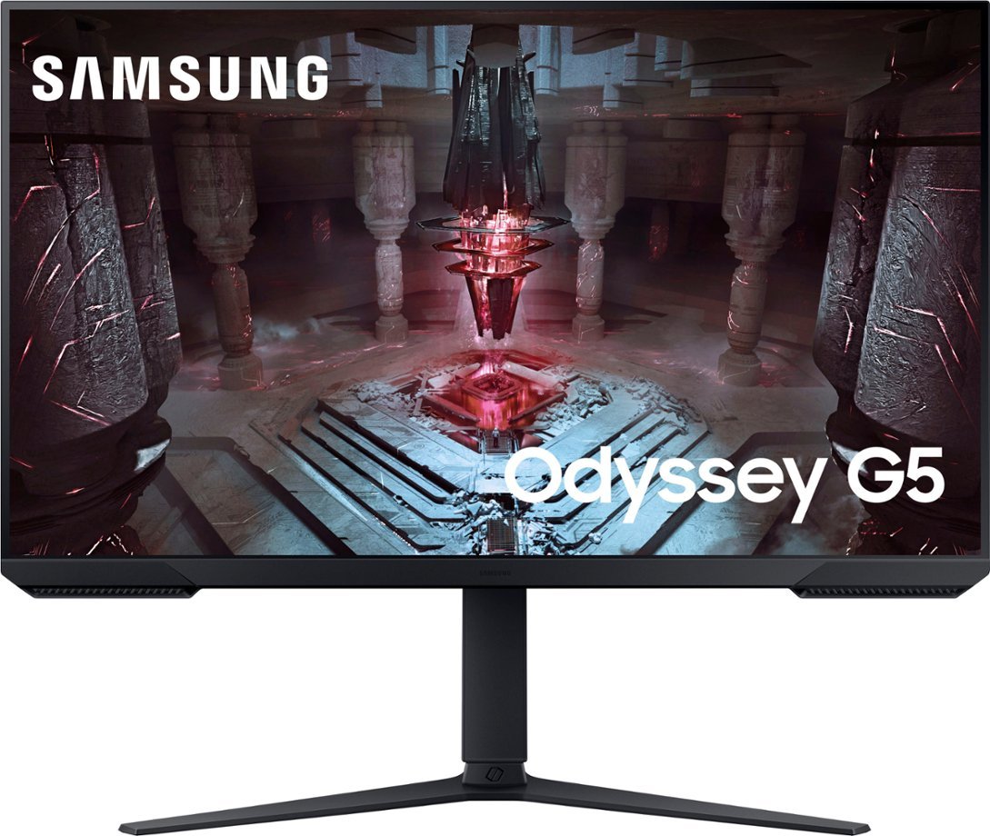 Samsung - Odyssey G51C 32" QHD FreeSync Premium Gaming Monitor with HDR10,(DisplayPort, HDMI) - Black $230