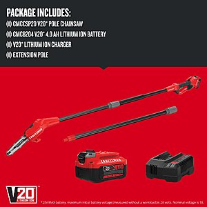 CRAFTSMAN V20 20-volt Max 8-in Battery Pole Saw (Battery and