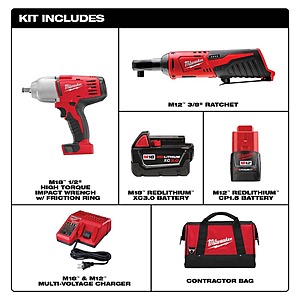 Milwaukee m12 ratchet online combo kit