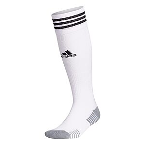 adidas Copa Zone Cushion 4 Soccer Socks (1-Pair) for Men, Women, Boys and Girls, White/Black, Medium - $6.27