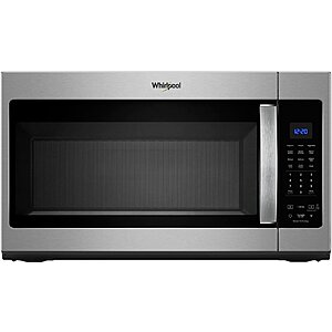 Whirlpool - 1.9 Cu. Ft. Over-the-Range Microwave with Sensor Cooking - Stainless Steel - $249.99