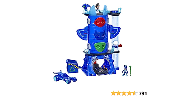 PJ Masks Deluxe Battle HQ Preschool Toy, Headquarters Playset with 2 Action Figures, Cat-Car Vehicle, and More for Kids Ages 3 and Up - $19.93