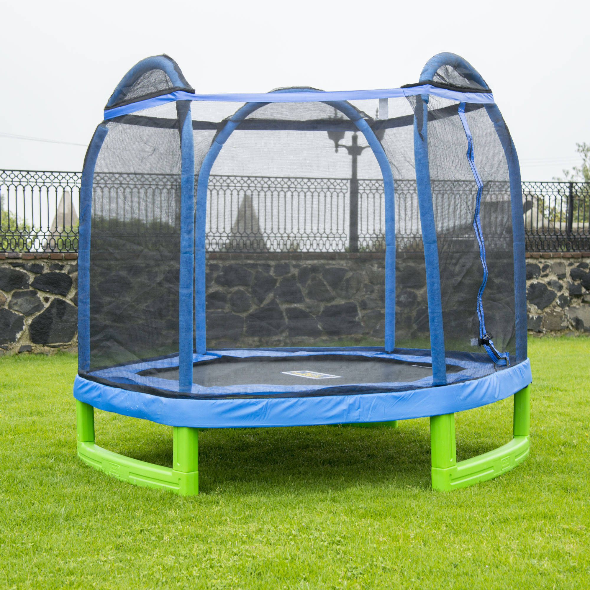 Bounce Pro 7-Foot My First Trampoline Hexagon (Ages 3-10) for Kids, Blue/Green $129.98 + FS