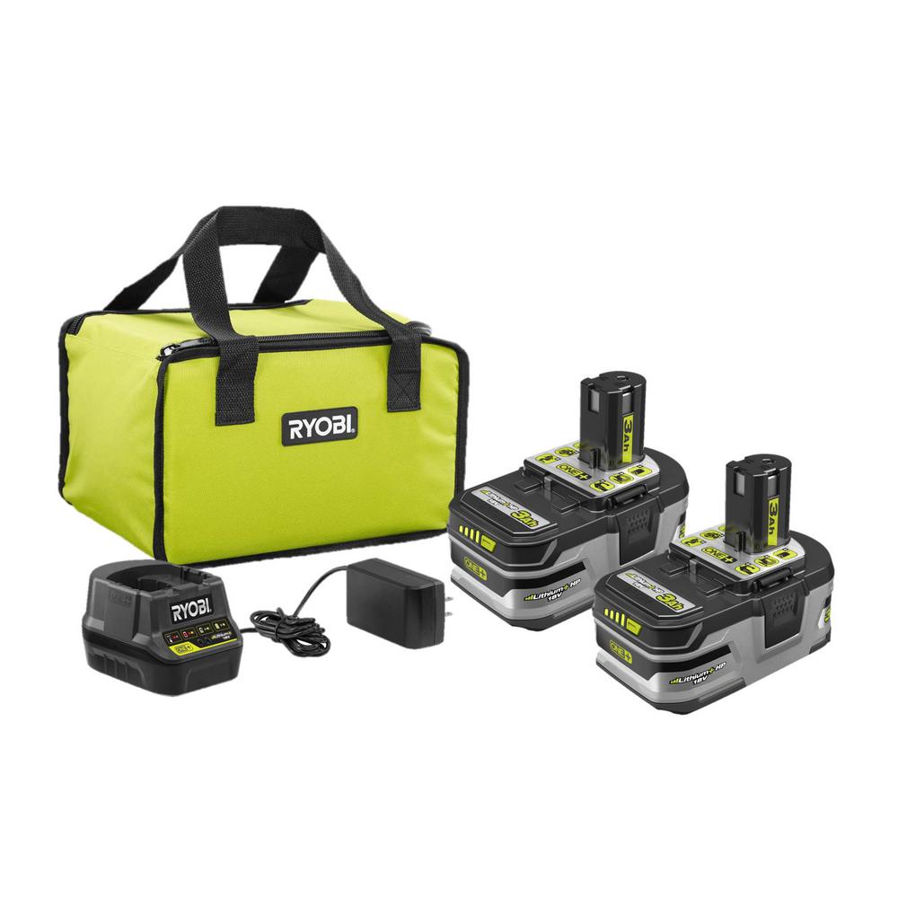 Ryobi 18v One Lithium Hp 3 0 Ah 2 Battery Starter Kit Select