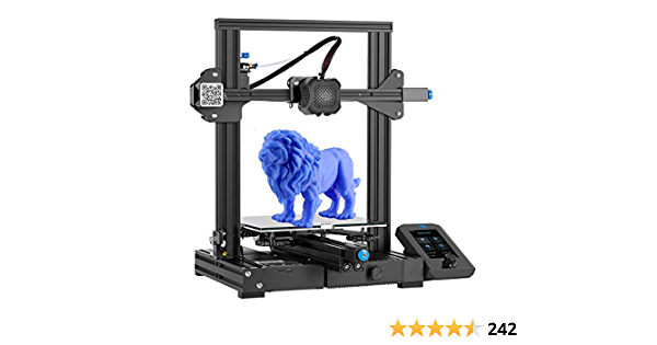 Creality Ender 3 V2 3D Printer with Silent Mainboard Meanwell Power Supply Glass Bed and Resume Printing Ideal for Beginners Printing Size 220x220x250mm - $244