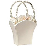 Lillian Rose Plain Pearl Handle Ivory Flower Basket $3.74 + ship @amazon