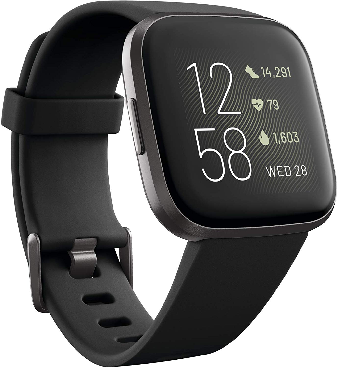 Fitbit Versa 2 Smartwatch with Heart Rate, Music, Alexa Built-in, Sleep & Swim Tracking, S & L Bands Included $129.95