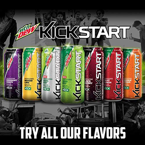 Mountain Dew Kickstart 16oz cans, 12 count - $11.40 with 5% S&S, $10.20 with 15% S&S on Amazon.