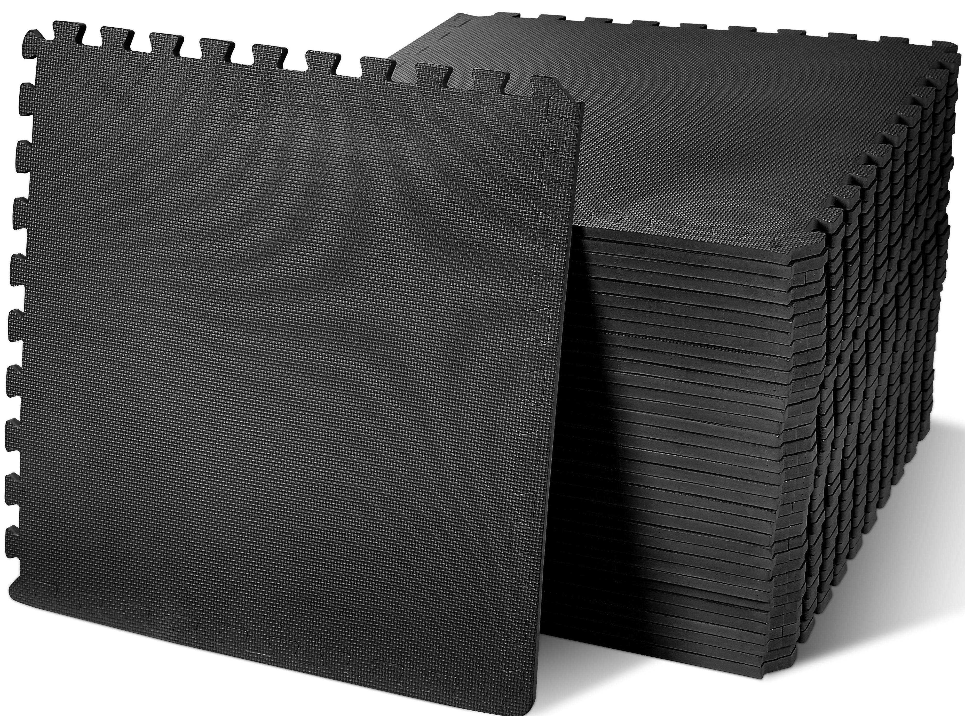 36-Pc BalanceFrom 1/2" Thick EVA Foam Puzzle Exercise Mat (144 Sq Ft., Black) - $60 + Free Shipping