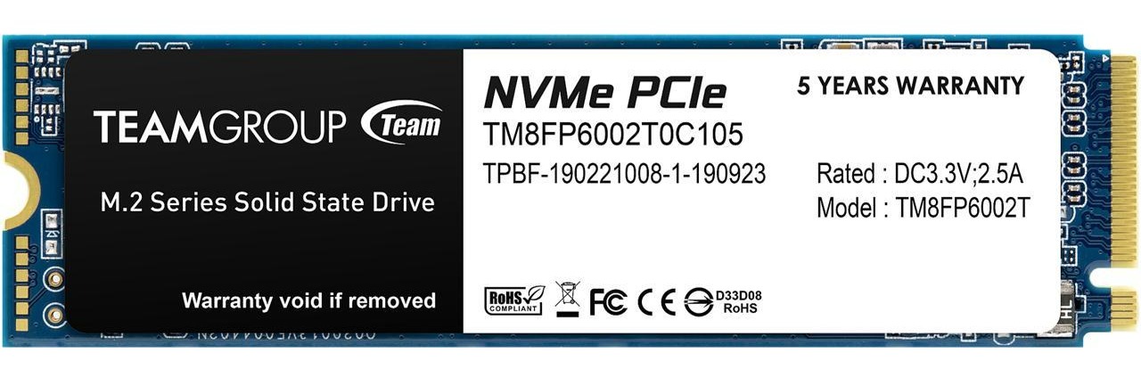 2TB Team Group MP33 NVMe SSD @Newegg $68