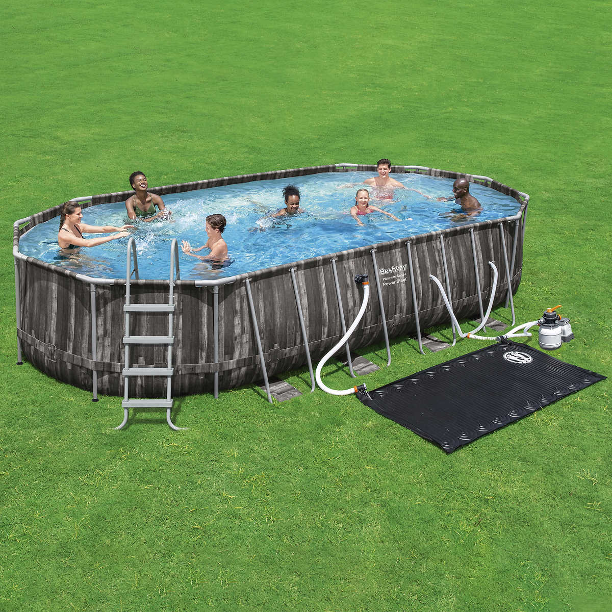 Bestway 12x22 Oval Pool with sand filter and solar heater 400 YMMV 400
