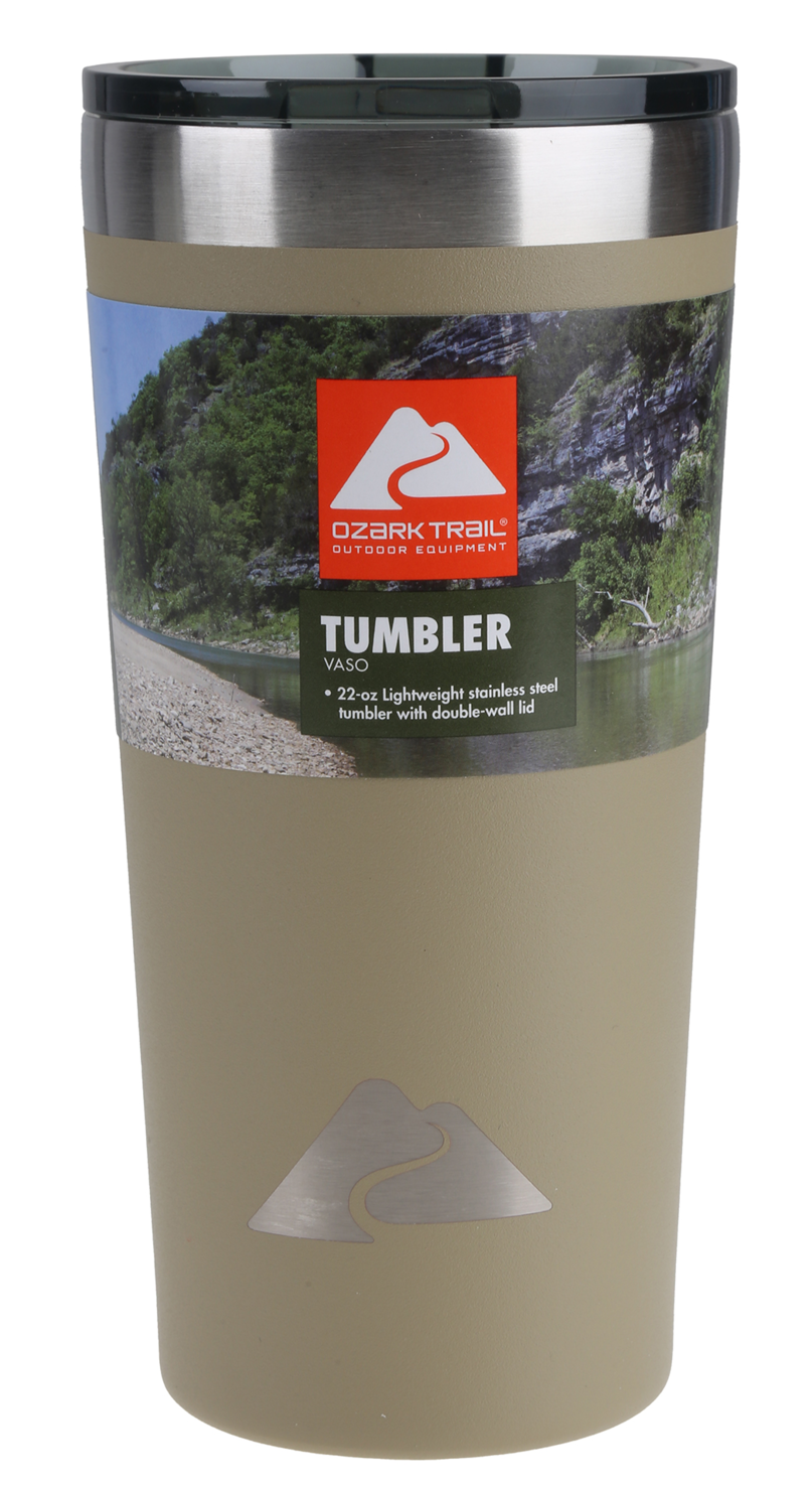 Ozark Trail 20-Ounce Double-Wall, Vacuum-Sealed Stainless Steel Tumbler 
