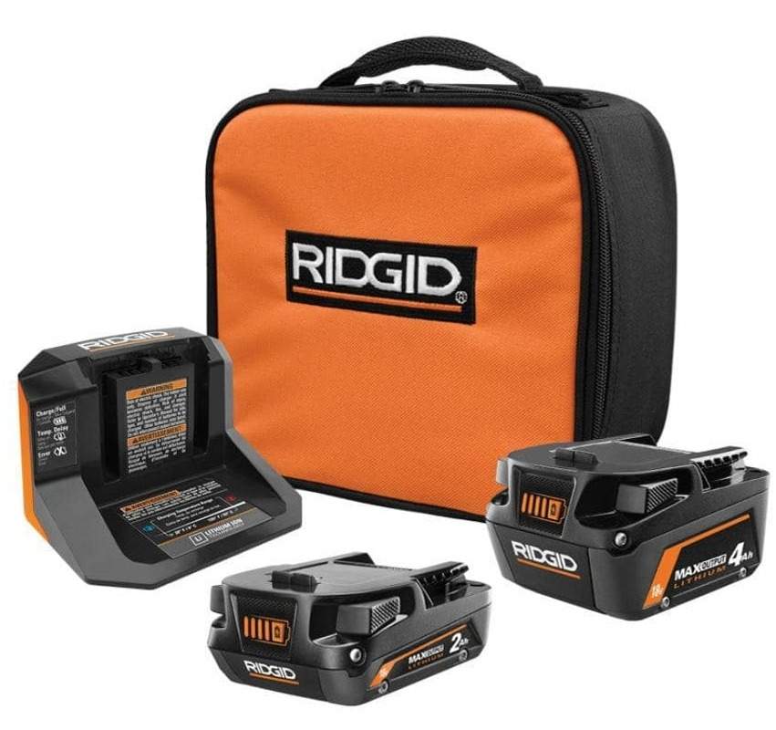 RIDGID 18V 4.0Ah 2.0Ah MAX Output Batteries w/ Charger Select Free Tool