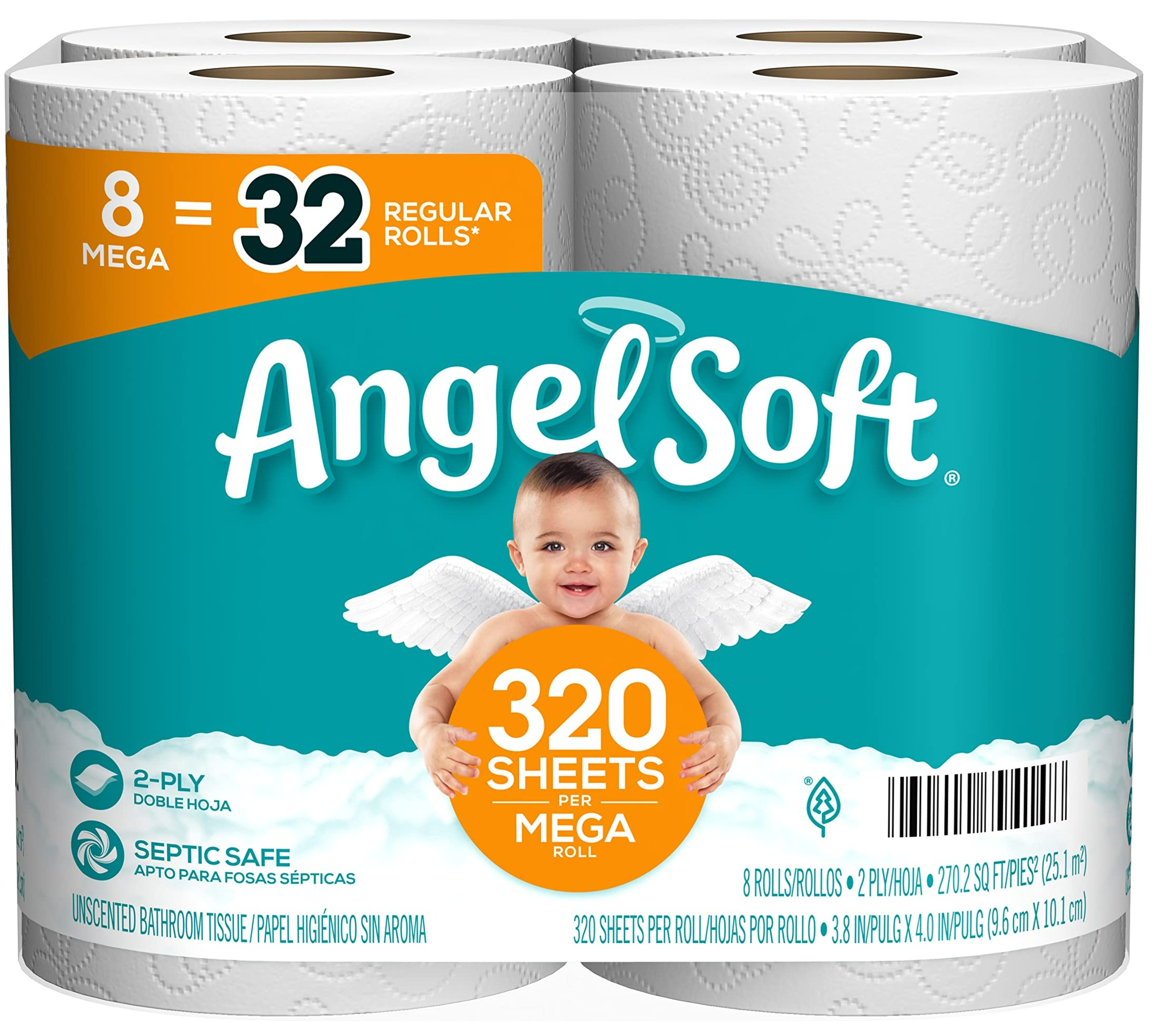 8-Count Angel Soft 2-Ply Mega Rolls Soft and Strong Toilet Paper $6 + Free Shipping w/ Prime or on $35+