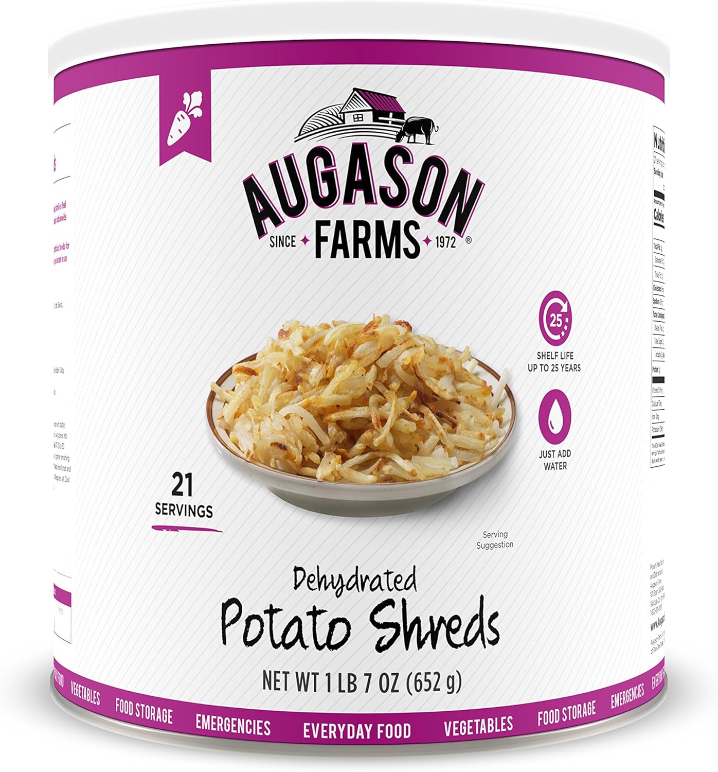 $8.14: 1-Lb 7-Oz Augason Farms Dehydrated Potato Shreds