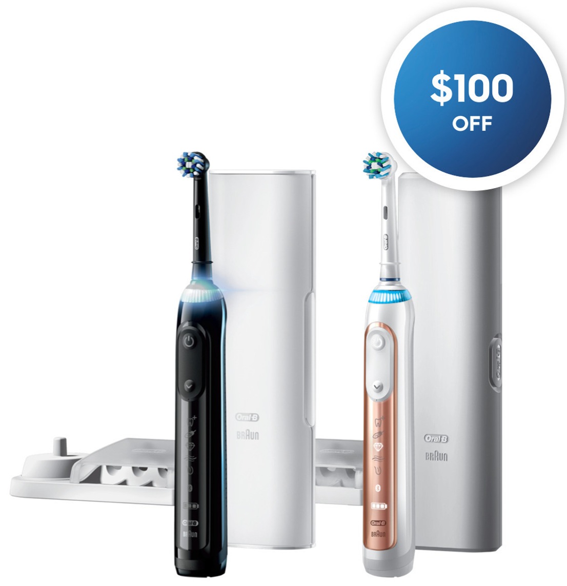 2-Pack Oral-B Genius 6000 Rechargeable Electric Toothbrush