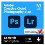 12-Mo. Adobe Creative Cloud Photo Plan w/ 1TB Cloud Storage (Digital Download) $100