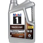 5-Quart Mobil 1 Truck & SUV Full Synthetic Motor Oil (5W-20) $21.30