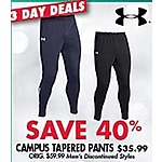 Olympia Sports Black Friday: Under Armour Campus Tapered Pants - 40% Off