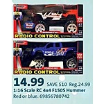 goHastings Black Friday: RC 4x4 F150S Hummer, 1:16 Scale for $14.99