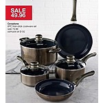 Stein Mart Black Friday: Cerastone 8 -pc Non-stick Cookware Set for $49.96