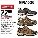 Shopko Black Friday: Nevados Men's or Women's Boomerang Low Hikers for $22.99