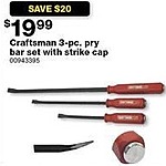 Sears Black Friday: Craftsman 3-pc Pry Bar Set w/Strike Cap for $19.99