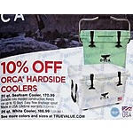 True Value Black Friday: Orca Hardside Coolers:  20 qt Seafoam or 26 qt White Cooler - 10% Off