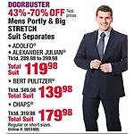 Boscov's Black Friday: Men's Big &amp; Tall Stretch Suit Separates from Adolfo, Chaps, Alexander Julian or Bert Pulitzer - 43-70% Off