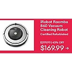 eBay Black Friday: iRobot Roomba 860 Vacuum Cleaning Robot (Certified Refurbished) for $169.99
