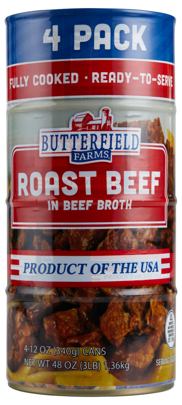 Butterfield Farms Roast Beef in Beef Broth - 4 12oz cans - Clearance $10.61 @ Sam's Club B&M & Online - YMMV