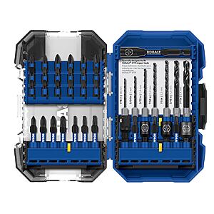 Kobalt Impact Drill and Drive Bit Set 40 pc $7.52 YMMV