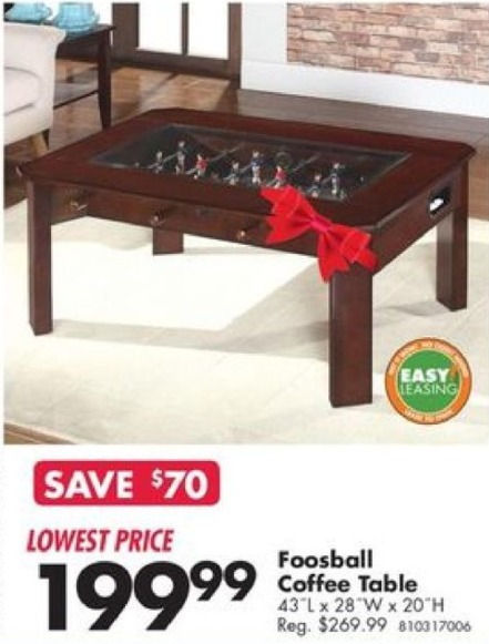 Big Lots Black Friday: Foosball Coffee Table for $199.99 ...