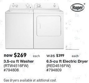 Lowe's Black Friday: Roper 3.5 cu ft HE Top Load Washer ...