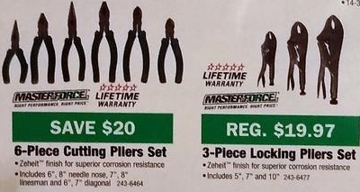 Menards Black Friday: Masterforce 3-pc Locking Pliers Set for $9.97 - www.neverfullmm.com
