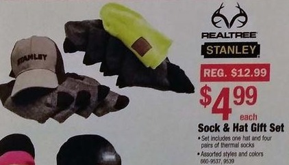 Menards Black Friday: Stanley or Realtree Sock & Hat Gift Set for $4.99 - 0