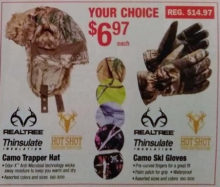 Menards Black Friday: Realtree, Thinsulate or Hot Shot Camo Trapper Hat for $6.97 - 0
