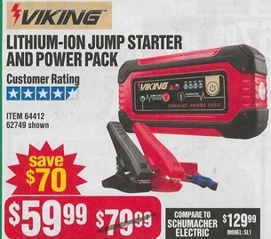 Harbor Freight Black Friday Viking Lithium Ion Jump Starter And