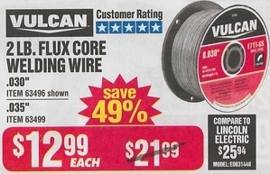 Harbor Freight Black Friday Vulcan 2 Lb Flux Core Welding
