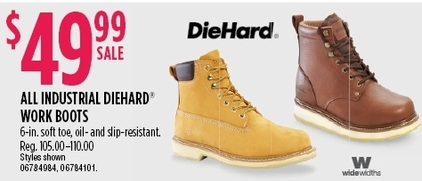 sears diehard work boots 50 off