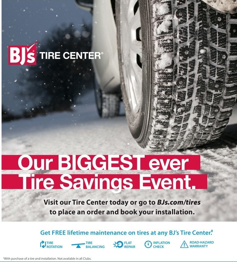 Bjs Wholesale Black Friday Bj S Tire Center Lifetime Maintenance On Tires W Purchase Of A Tire