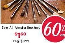 Craft Warehouse Black Friday: Zen All Media Brushes for $1.60