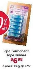 Craft Warehouse Black Friday: 6pc Permanent Tape Runner for $6.98