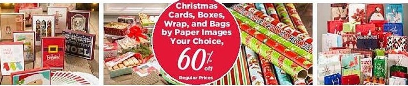 Craft Warehouse Black Friday: Paper Images Christmas Cards, Boxes, Wrap or Bags - 60% Off